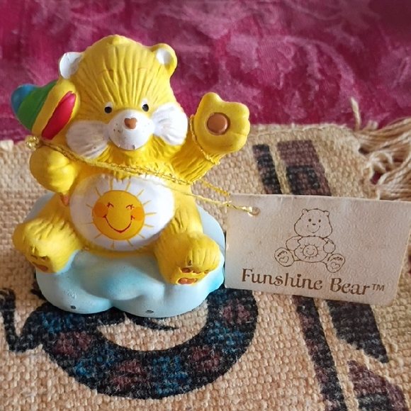 Care Bears Other - Funshine Bear🌞 80's Vintage Care Bear🐻 Porcelain Statue
